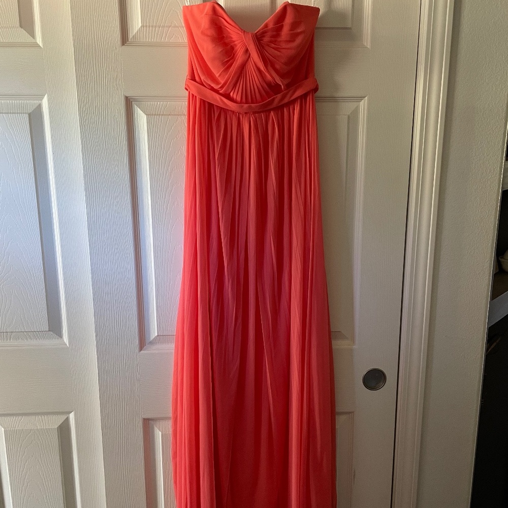 David’s Bridal Coral Maxi Dress